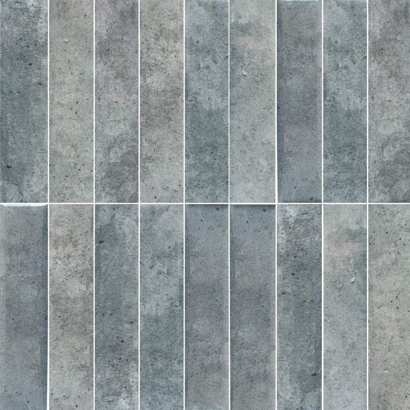 Carrelage mural et de plancher en porcelaine brillante 2 po x 8 po Latium, Ciel