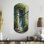 Horloge murale en métal Filippelli Blue and Beige