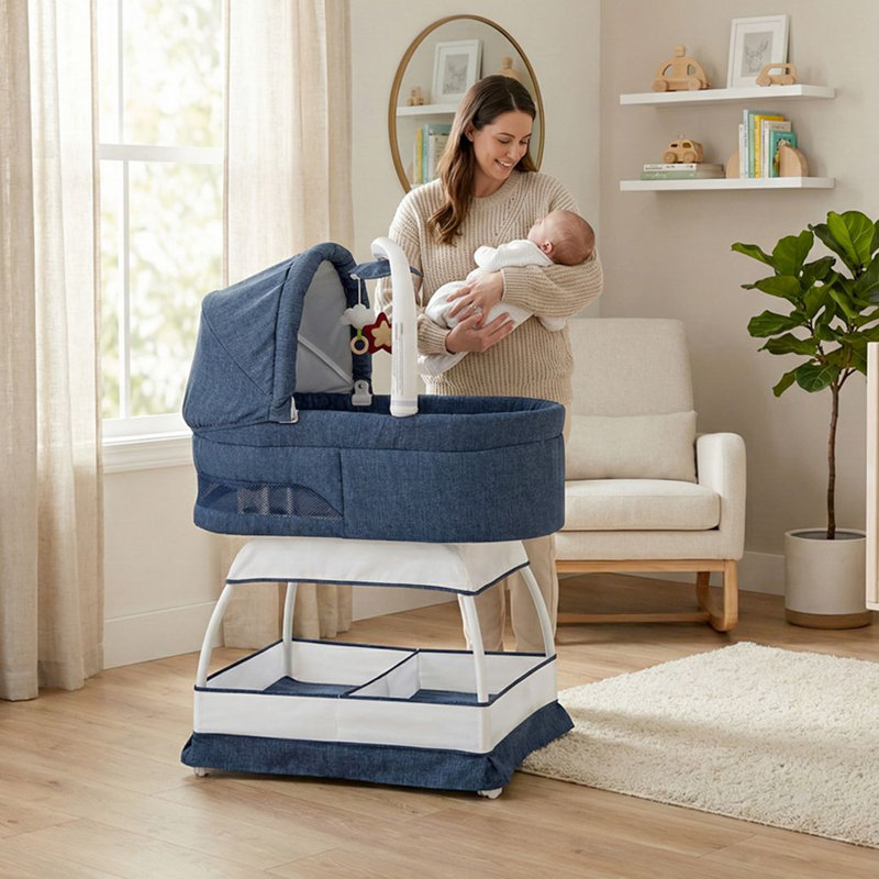 Berceau Sweetli Nurture, Bleu denim / blanc