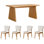 Solid wood oak dining table set
