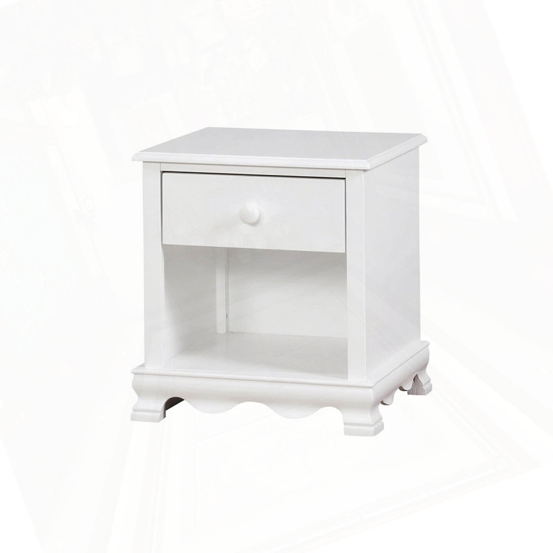Table de chevet contemporaine blanche
