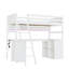 White 3ft Loft Bed with Desk, 3 Drawers, LED Lights & USB Charging