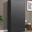 Garde-robe en métal avec serrure et tringle, armoire noire pour la chambre à coucher, étagères réglables, rangement à l'épreuve de la chambre à coucher, rembourrage