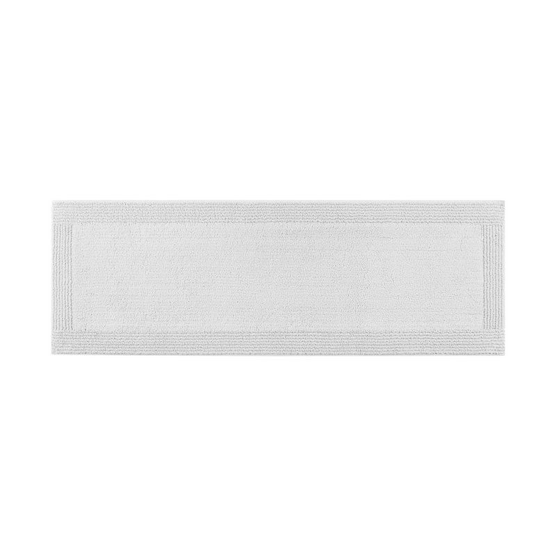Tapis pour salle de bain réversible 100% coton Splendor, L 24 po x L 72 po, Blanc