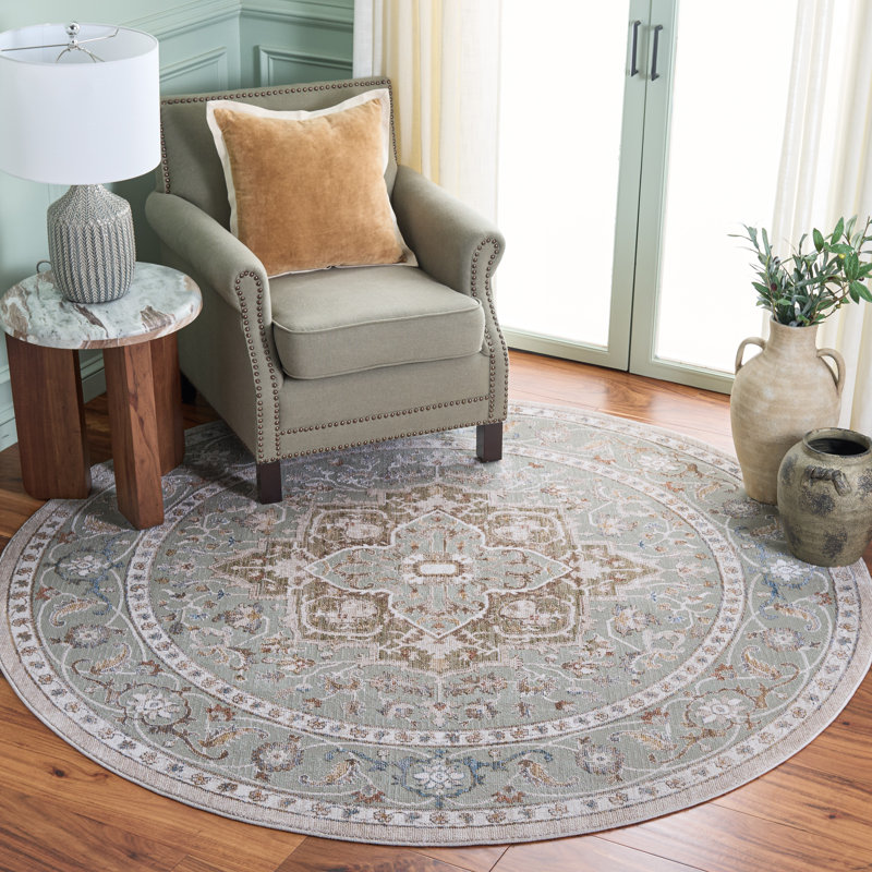 Ellwood 212 Performance Oriental Rug, Round 6'5"