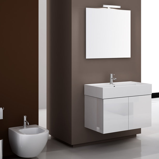 Ensemble de meuble-lavabo mural simple 31 po Smile