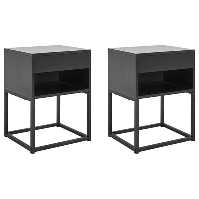 15.8'' W Metal Nightstand