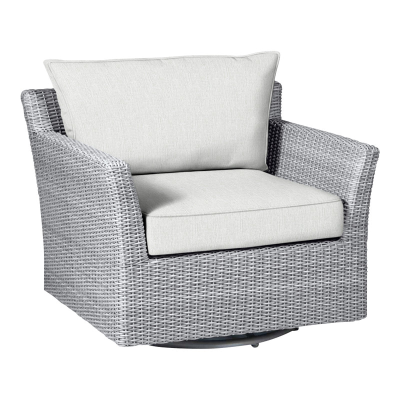 Fauteuil oscillant pivotant Club Woven N-Dura, Welt, Perle Bali, Huître