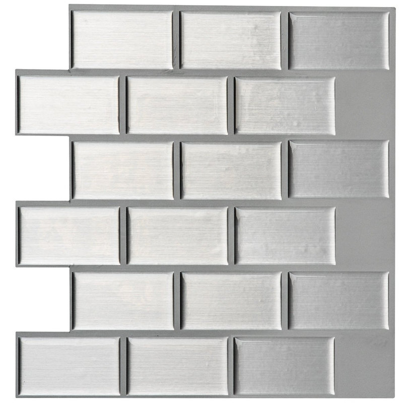 Kumail Plastic Peel and Stick Subway Tile