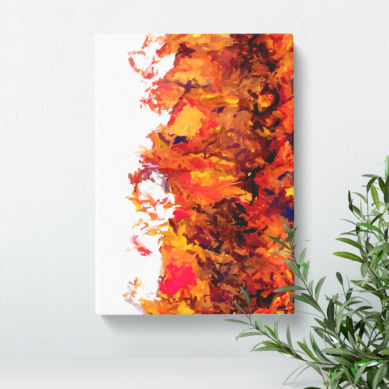 Faithful Flame Abstract - Wrapped Canvas Print, 50cm H x 35cm W