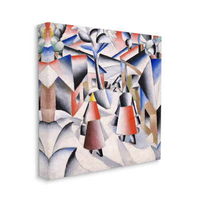 «Morning in Village After Snowstorm», peinture abstraite par Kazmir Malevich - peinture sur toile tendue