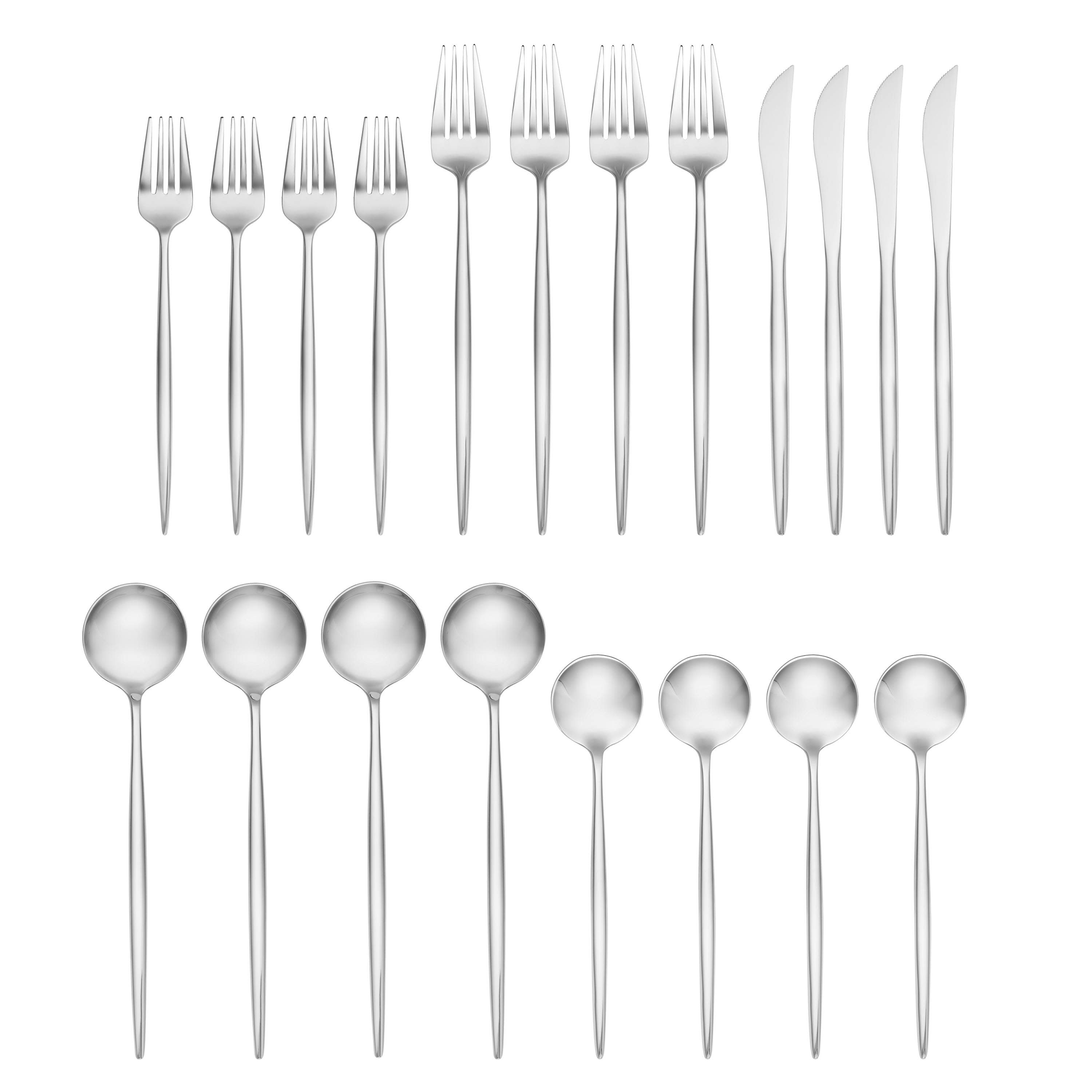 Zephyr 20 Piece Flatware Set, Service for 4 & Reviews AllModern