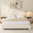 Boucle Bed Frame, Upholstered Cloud Bed Frame, Platform Bed Frame With Headboard, Modern Cream Bed Frame-2083019662-2083019698