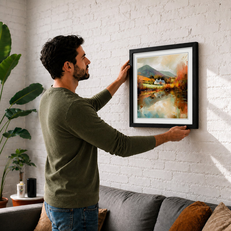 Wales Impressionism No.1 - Framed Print, Black
