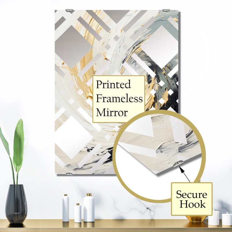 Spieler - Abstract Spirals Decorative Wall Mirrors MIR137950, 32" x 24"