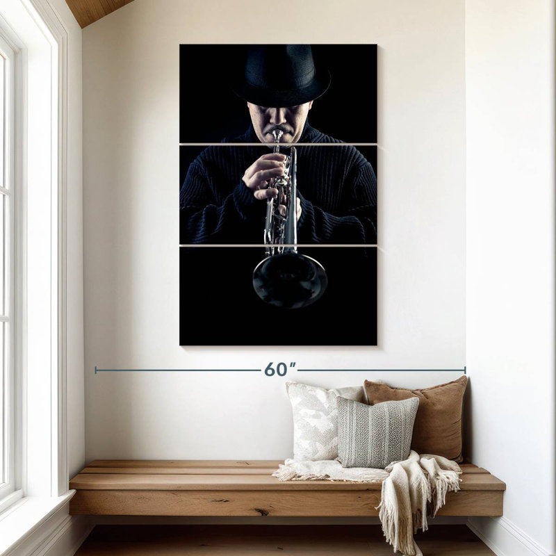 Abarca Jazz Trumpeter, 50" H x 32" W