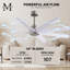 Ariella - Eight Blade Ceiling Fan - Brushed Brass Finish - Matte Black Blades-1855432163-1855432150