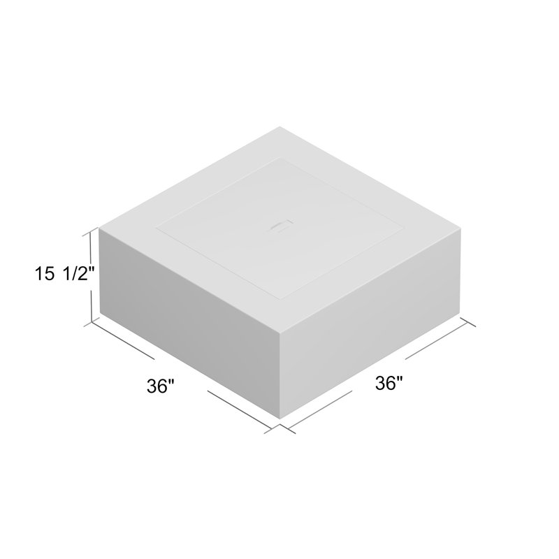 BALTIC Concrete Fire Pit Table with Lid, Glacier Gray, Propane, 15.75" H x 50.5" W x 32.5" D