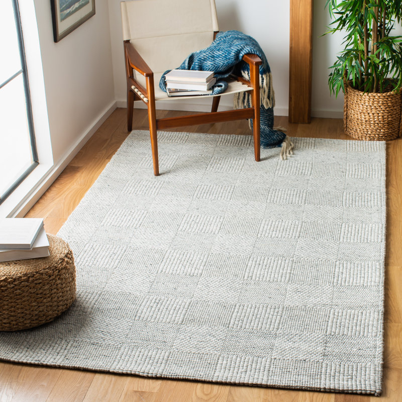 Tapis géométrique en laine et coton tissé à plat Marbella, Rectangle 9 pi x 12 pi