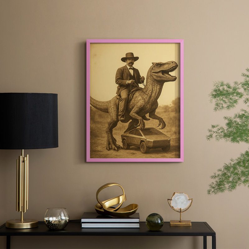 Reproduction encadrée Animal XLI - prête à être accrochée - fabriquée aux États-Unis, H 20 po x l 16 po, Rose