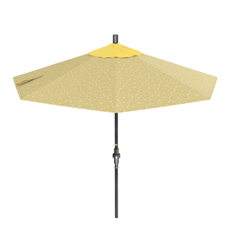 Parasol de marché 9 pi Santana Praneeth, Palmetto Sawgrass - Pacifica Premium, Gris