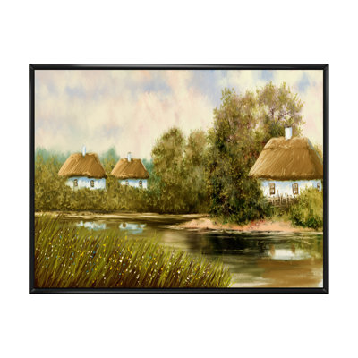 «Old Village on Spring River», peinture sur toile