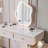 Makeup Vanity with Light mirror,4 drawers,1 chair