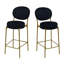 Tabouret de bar pivotant réglable avec dossier et repose-pieds, revêtu de similicuir, d'une hauteur de 23,5 à 32,5 po, moderne et confortable pour un usage domestique et commercial-1048645317