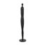 Grande sculpture en polystone noire avec silhouette nervurée et corps scintillant-667681140