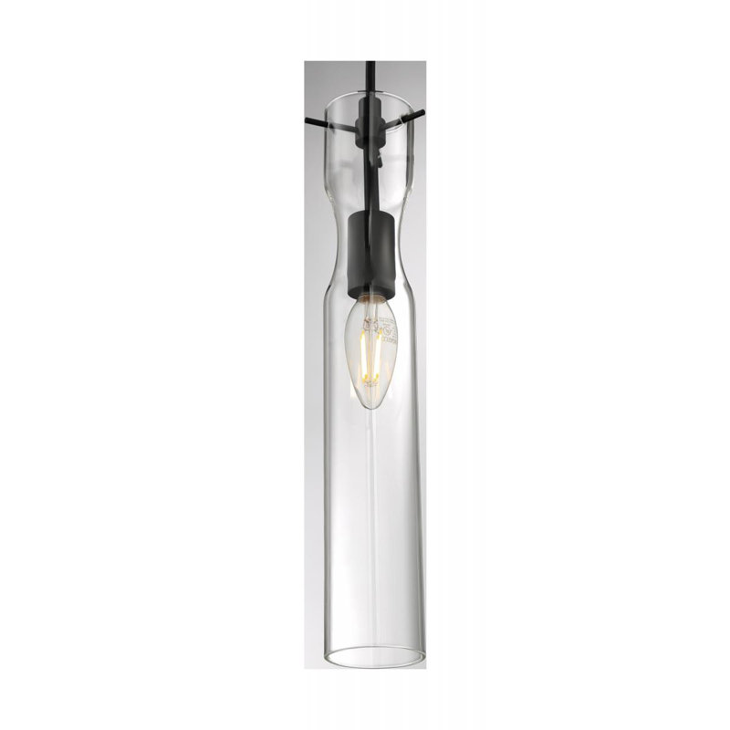 Luminaire suspendu à 1 lumière Cueto, Noir