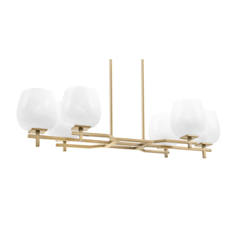 Luminaire pour îlot de cuisine 6 lumières Headland, Noir