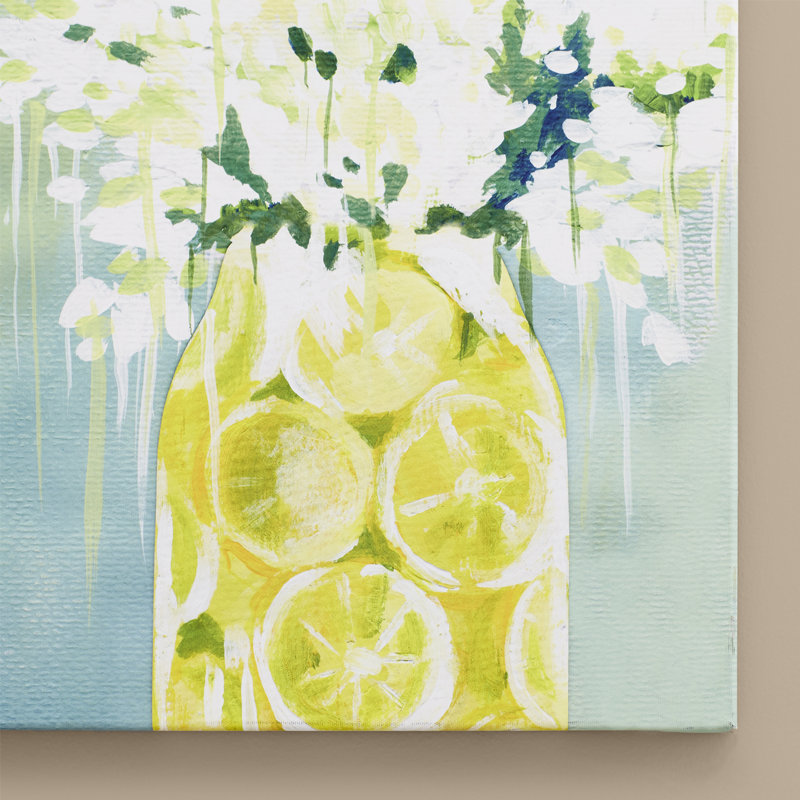 Limoncello - peinture sur toile, Toile tendue, H 20 po x l 17 po