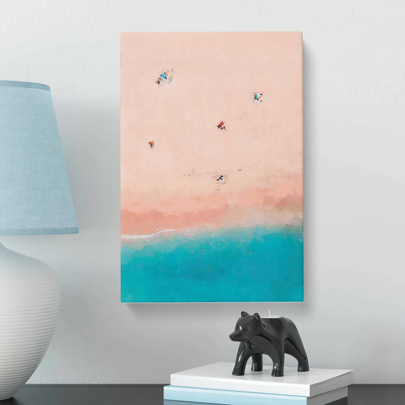 Sunbathing On South Beach Miami In Abstract - Wrapped Canvas Print, 50cm H x 35cm W x 3cm D
