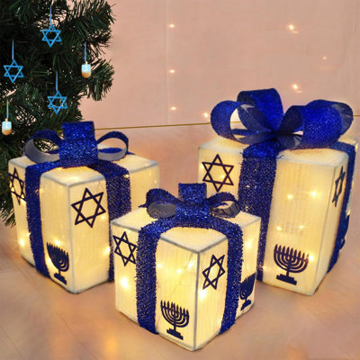 Christmas Light Gift Box Three Piece Set Christmas LED Light String Holiday Party Light Mood Decoration