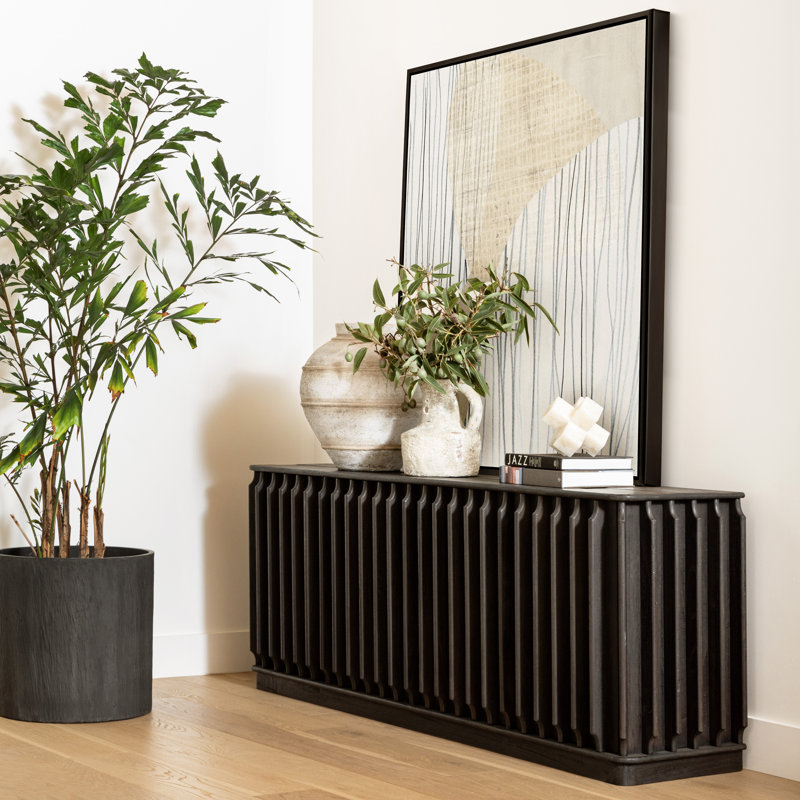 Urias 79" Wide Sideboard, Dark Brown