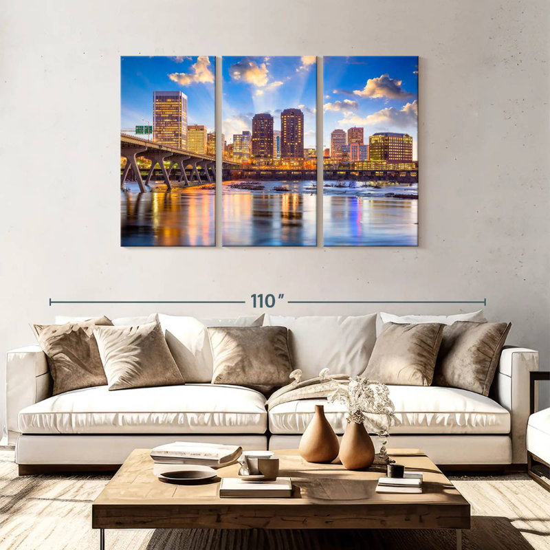 Senne Richmond From James River, 48" H x 74" W