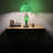 Haydee Tiffany Table Lamp Green Leaves Stained Glass Shade And Base LED Bulbs Included 12"W*12"D*22"H -1807225054