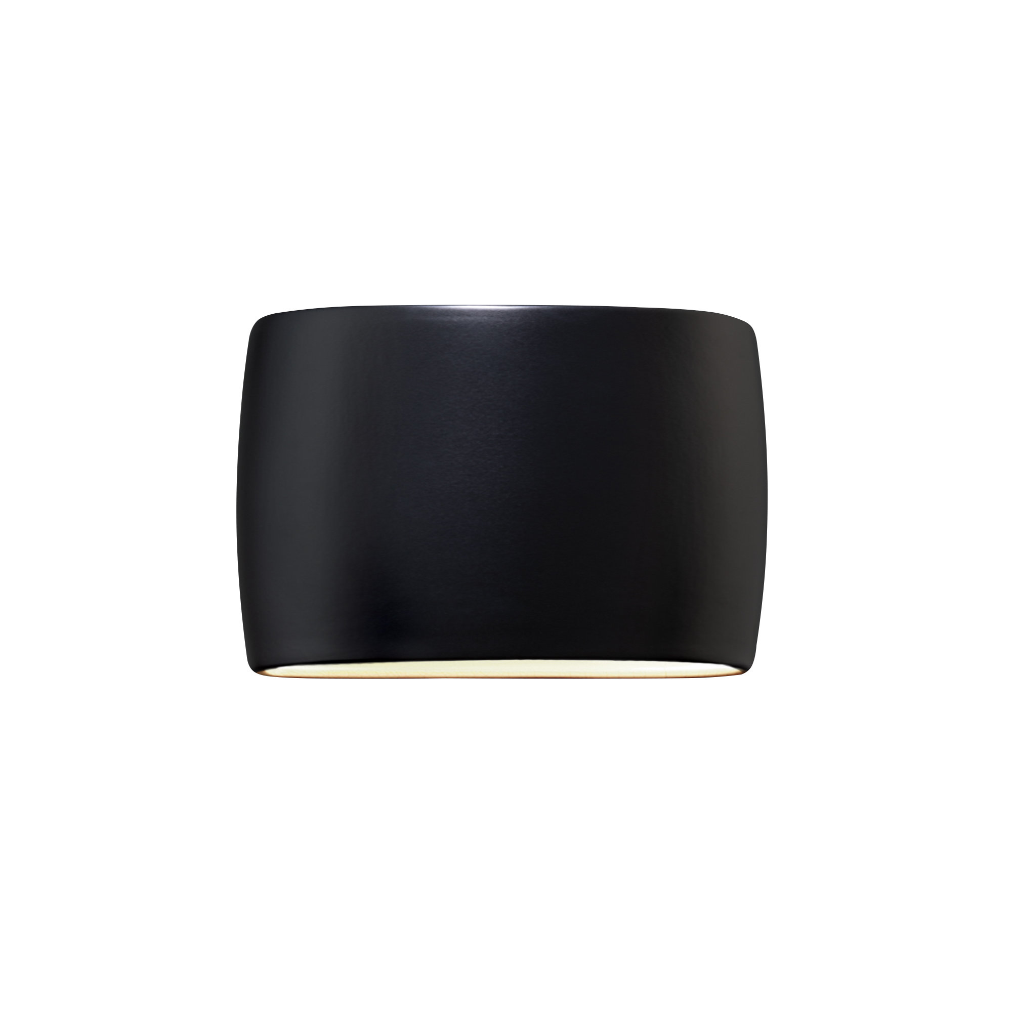 Logan Outdoor Ceramic Wall Light, 9.75" H x 16" W x 4" D, Carbon Matte Black, Incandescent