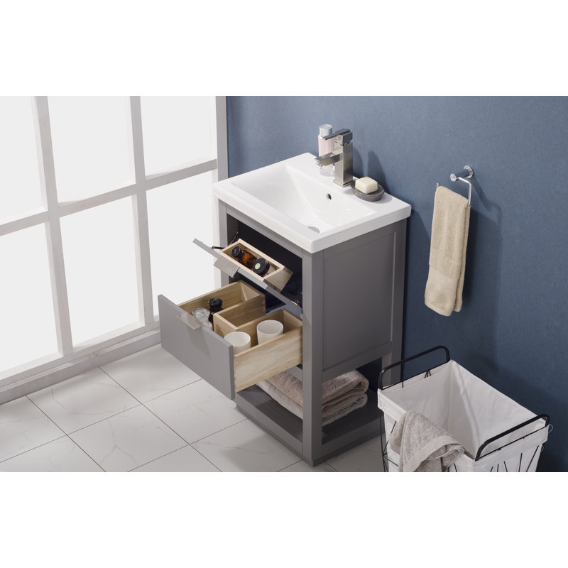 Ensemble de meuble-lavabo simple 20 po Eanes, Gris