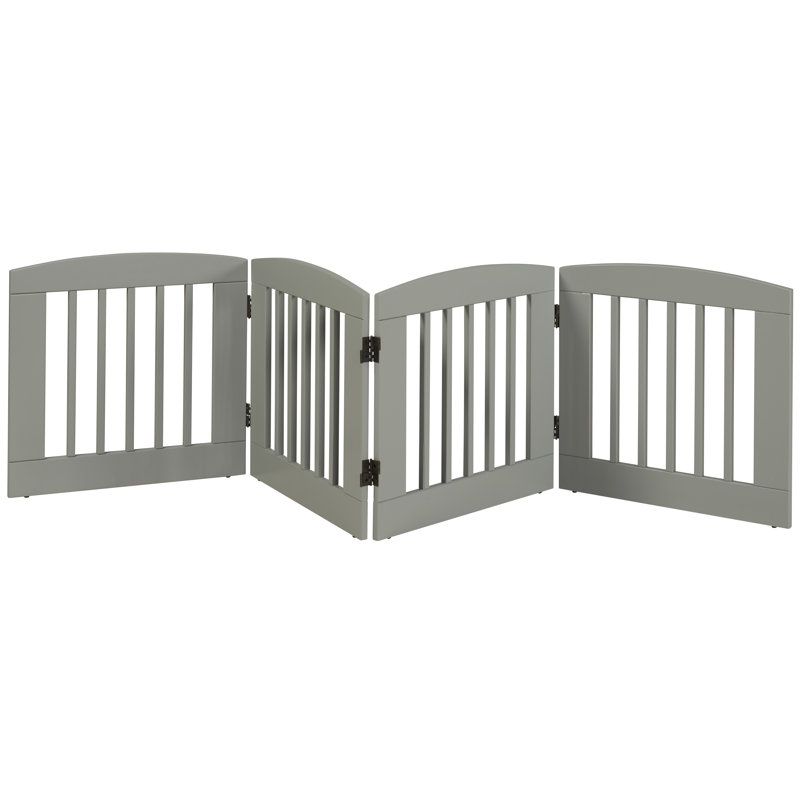 Barrière pour animaux Daniella, Moyen (H 24 po x L 96 po x L 0,75 po), Gris