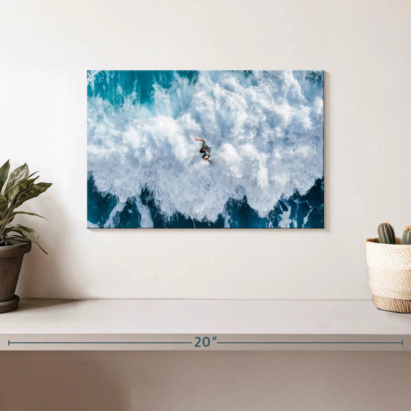 Senne Surfer On Wave Crest, H 8 po x l 12 po