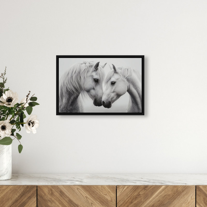Twin Souls I Print by Oliver Gal, 31"H x 46"W, Black Floater Frame