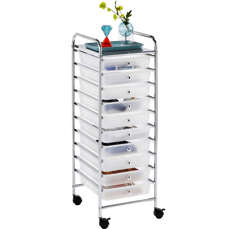 90.5cm H x 36.5cm W Utility Cart with Wheels, White