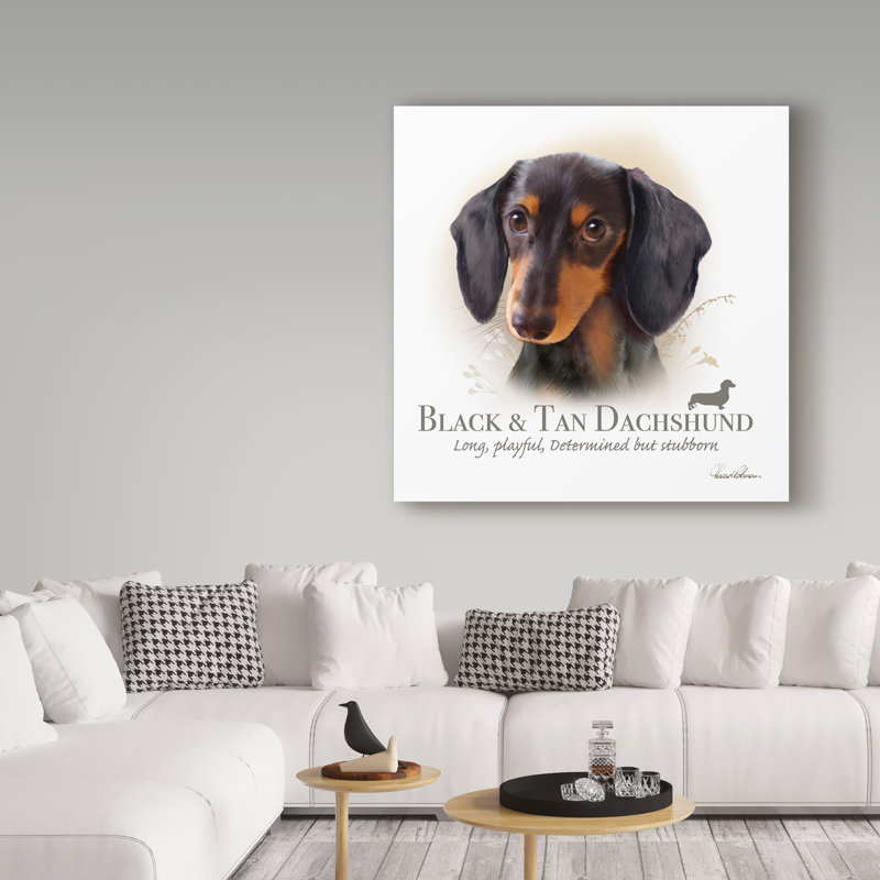 Howard Robinson Black and Tan Dachshund Canvas Art