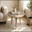 Table de bout ronde avec pieds robustes