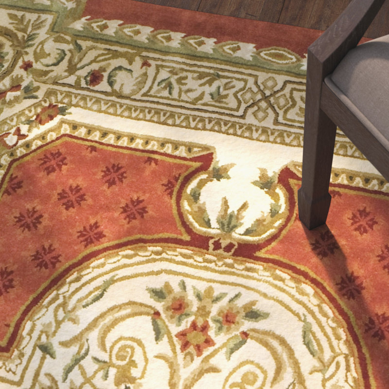 Tapis oriental en laine touffeté à la main Alg, Rectangle 4 pi x 6 pi