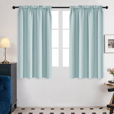 Room Darkening Rod Pocket Thermal Insulated Blackout Curtains (Set of 4)