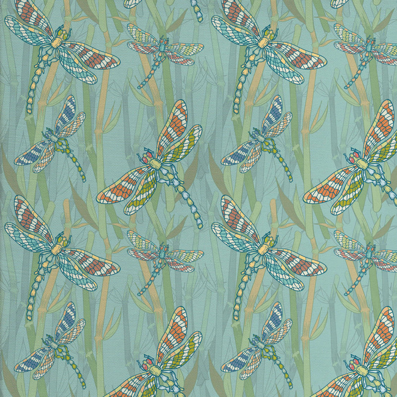 Tissu libellule, l 58 po x L 180 po