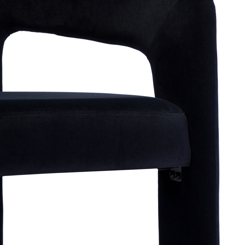 Ensemble de table de salle à manger ovale, Noir, 7 pièces : table, 6 chaises