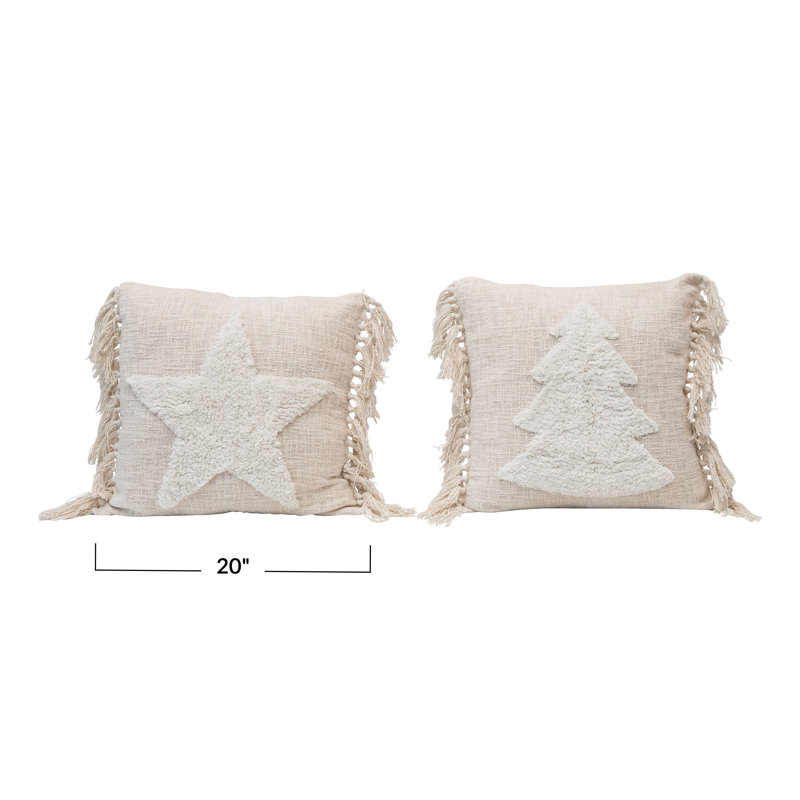 Cotton Blend Punch Hook Pillow